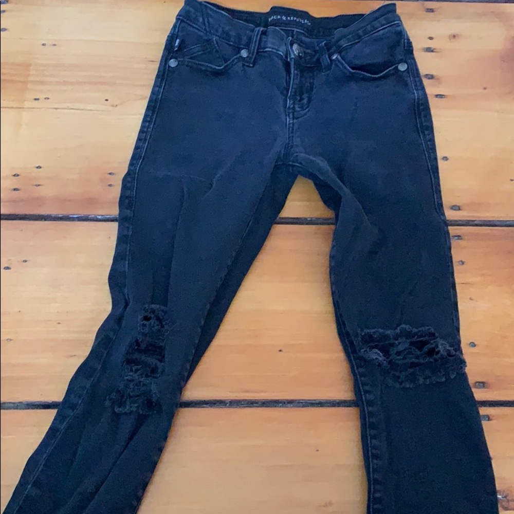 Rock & Republic distressed black jeans
